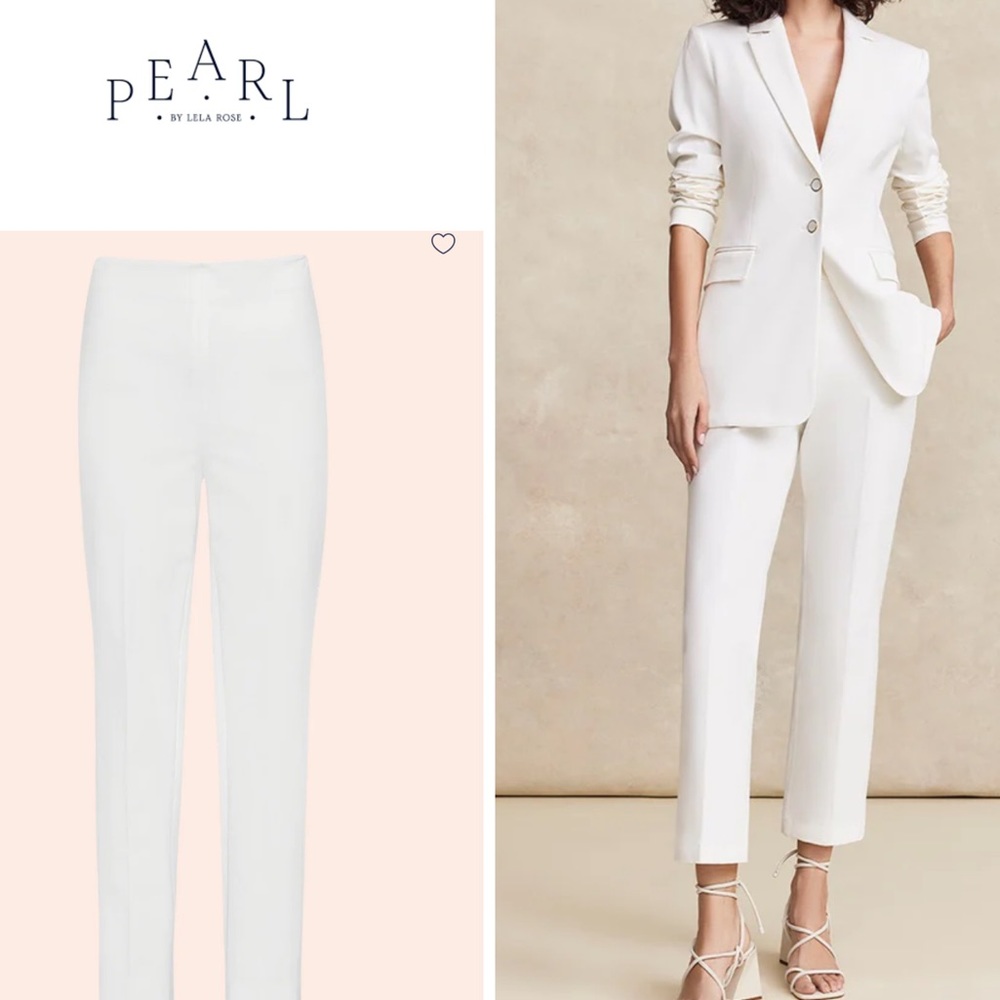 Pearl By Lela Rose White Susie Pants Size 6